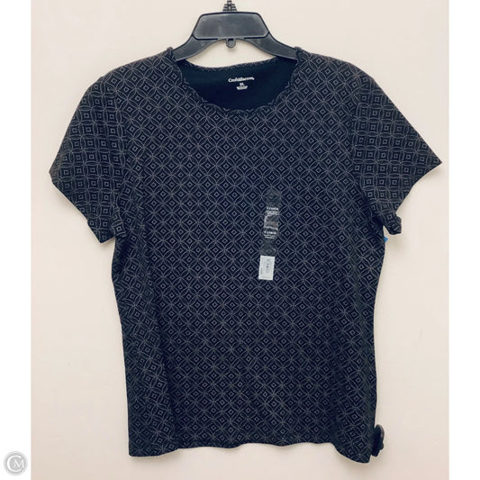Top Short Sleeve By Croft And Barrow In Black, Size: Xl
