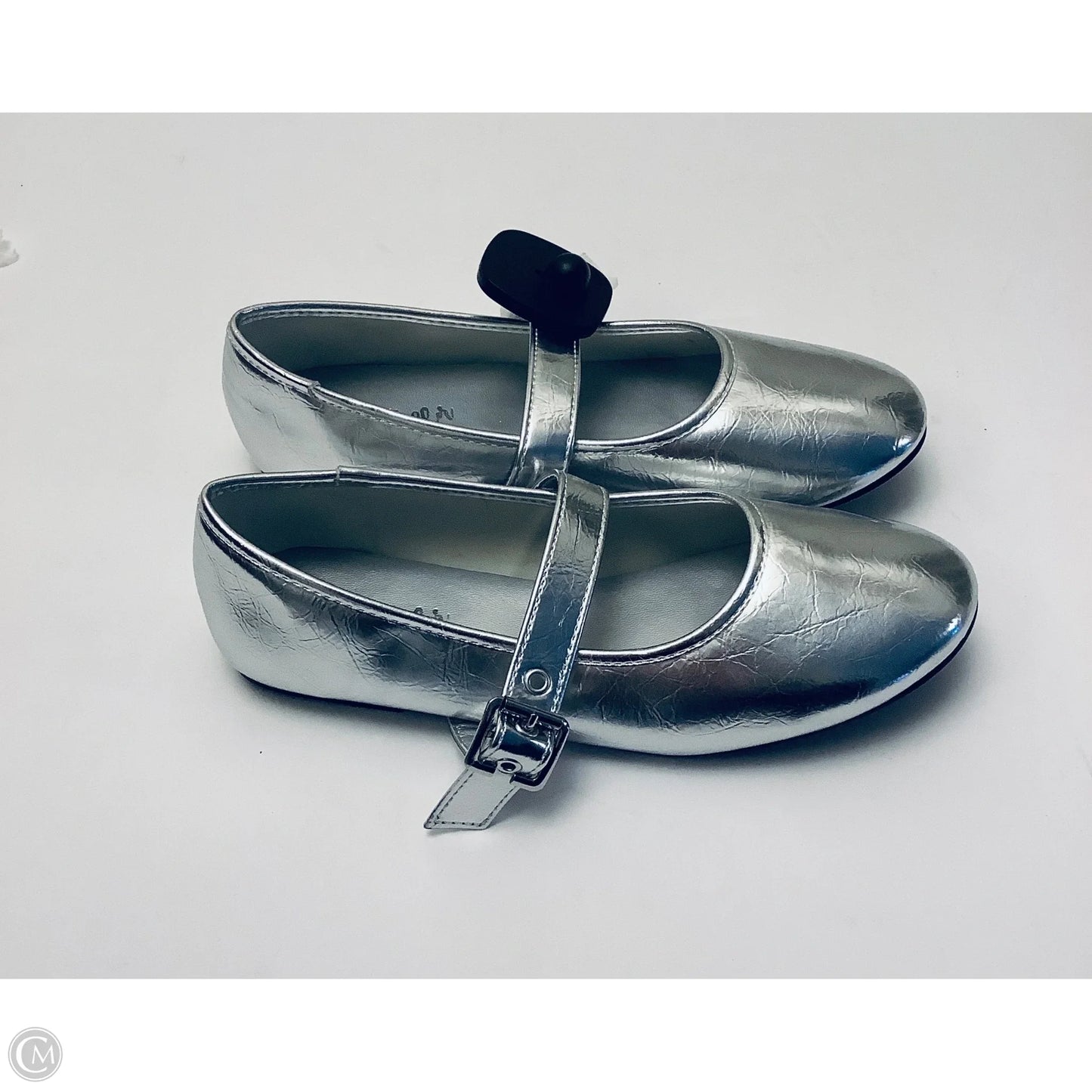 Shoes Flats By Olivia Miller In Silver, Size: 6.5