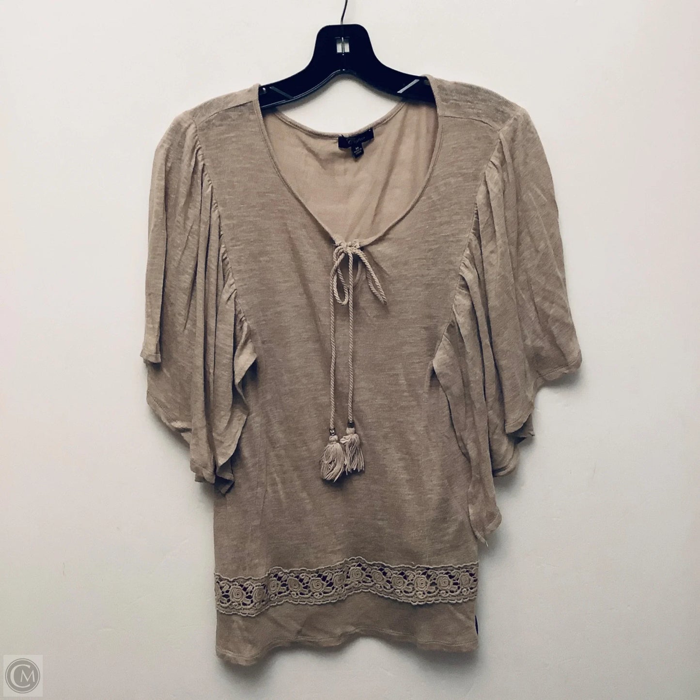 Top Short Sleeve Basic By Cupio In Brown, Size: M