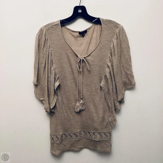 Top Short Sleeve Basic By Cupio In Brown, Size: M