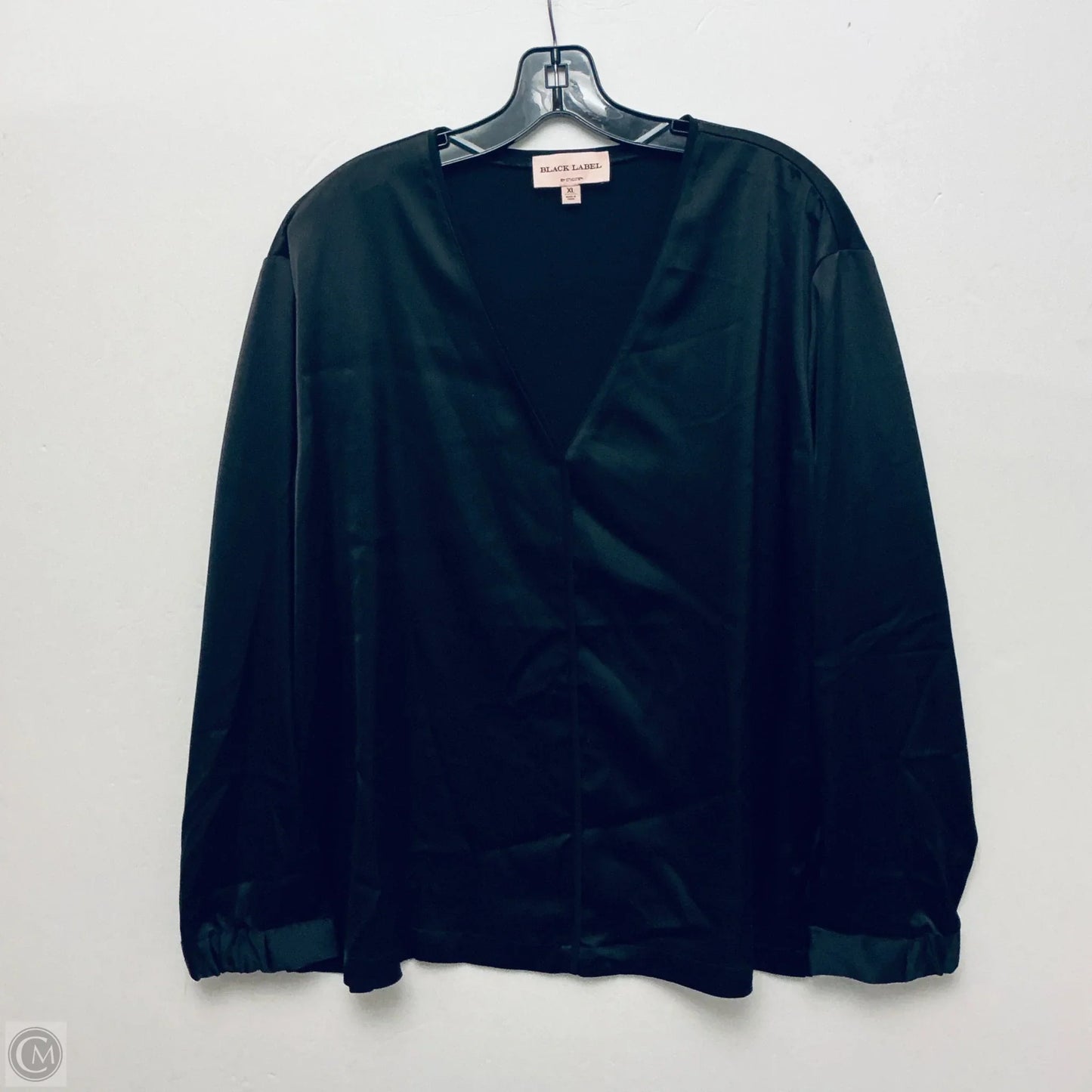 Top Long Sleeve By Black Label In Black, Size: Xl