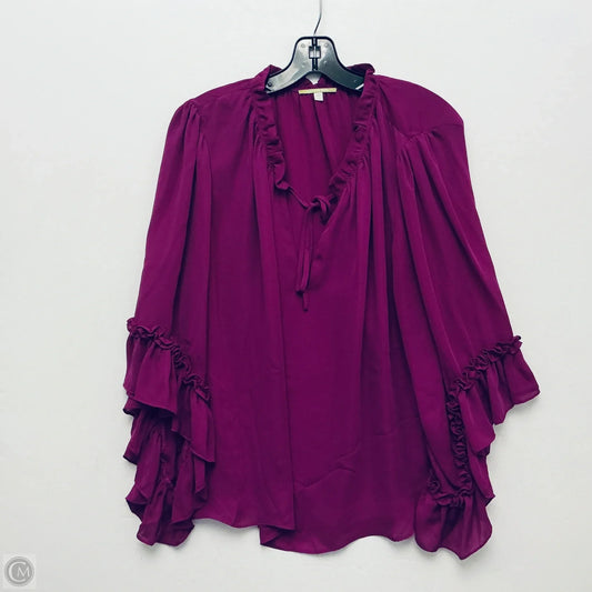 Top Long Sleeve Basic By Gianni Bini In Purple, Size: Xl