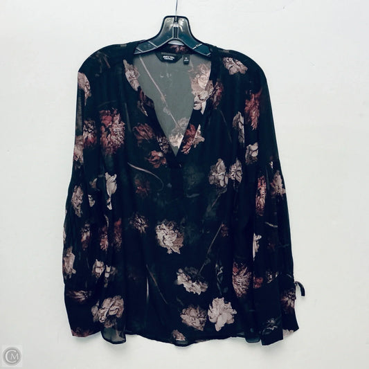 Top Long Sleeve By Simply Vera In Black, Size: Xl