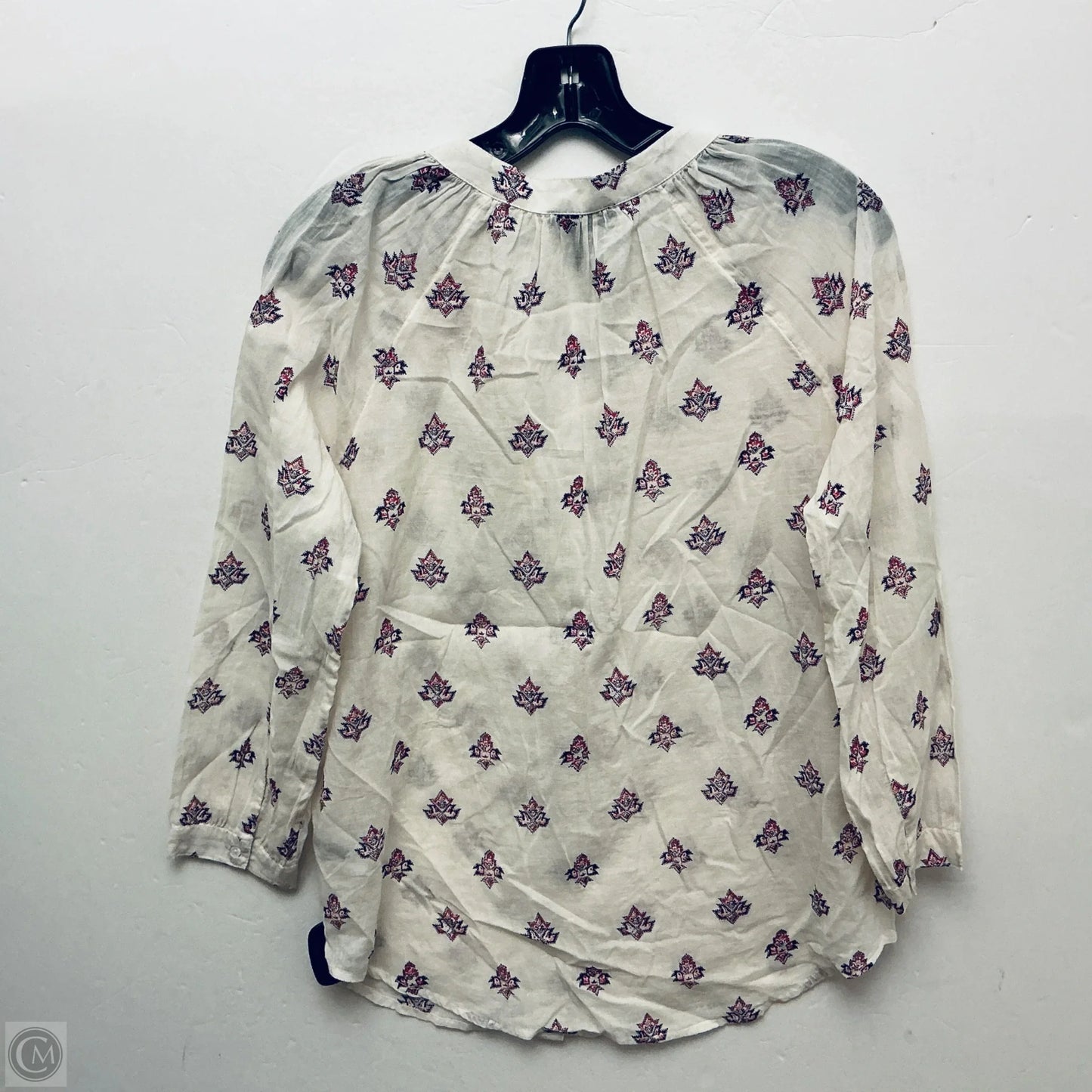 Top Long Sleeve By Paige In White, Size: S