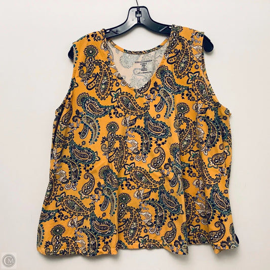 Top Short Sleeve By Jessica London In Yellow, Size: 2x