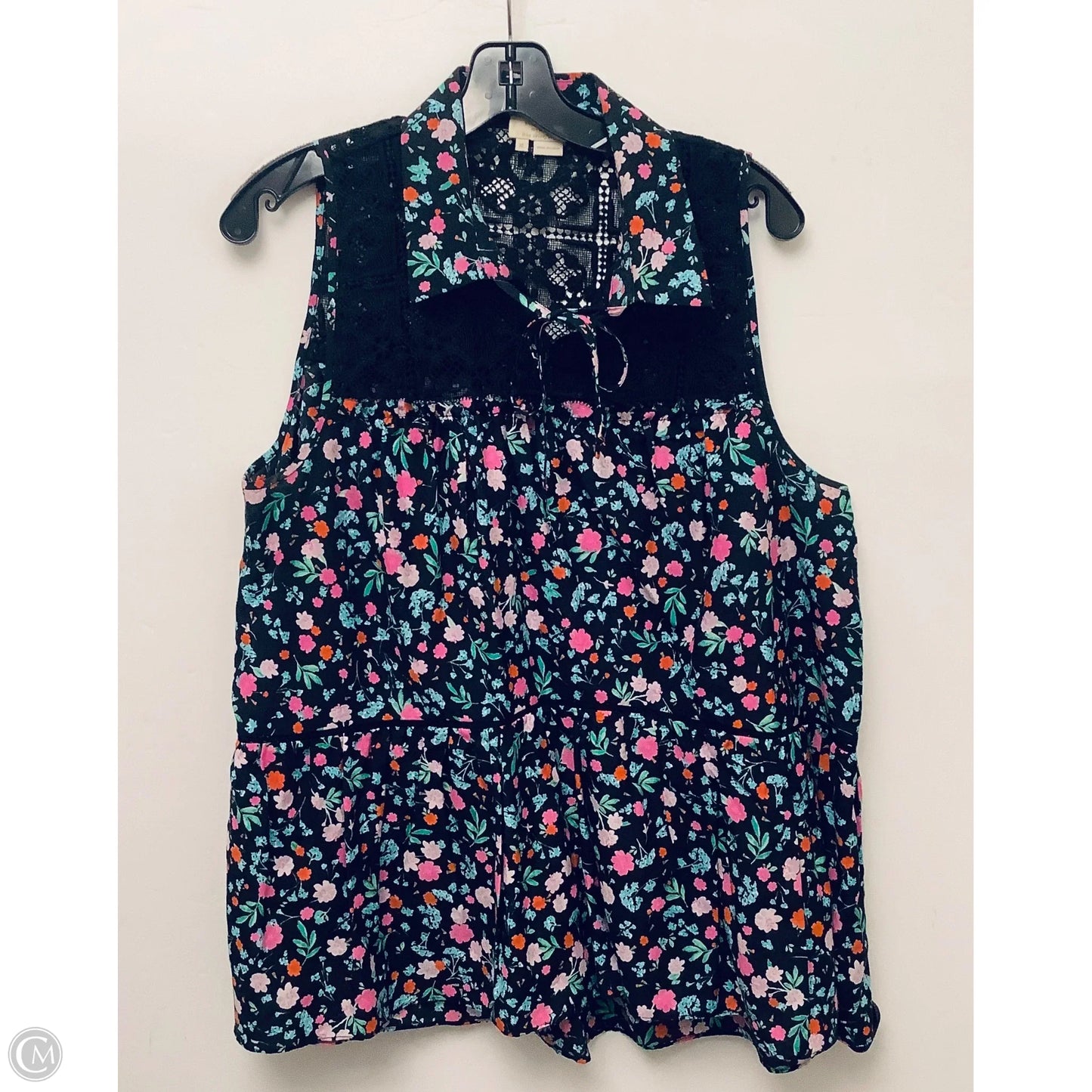Top Sleeveless Designer By Kate Spade In Floral Print, Size: Xl