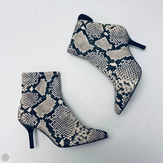 Boots Ankle Heels By Vince Camuto In Animal Print, Size: 6