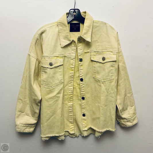 Jacket Denim By Black Label In Yellow, Size: M