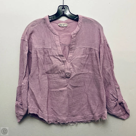 Top Long Sleeve By New In In Purple, Size: M