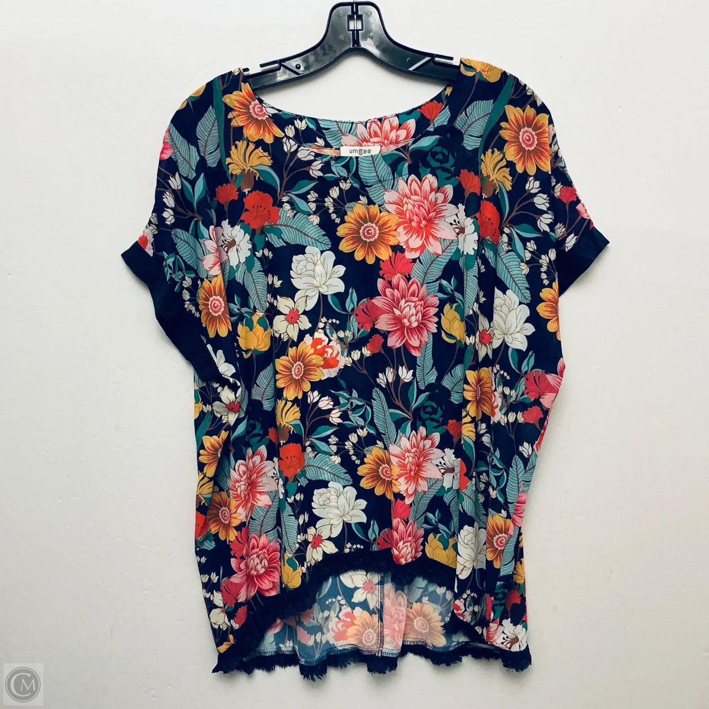 Top Short Sleeve By Umgee In Floral Print, Size: S