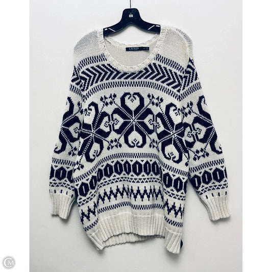 Sweater By Ralph Lauren In White, Size: 2x