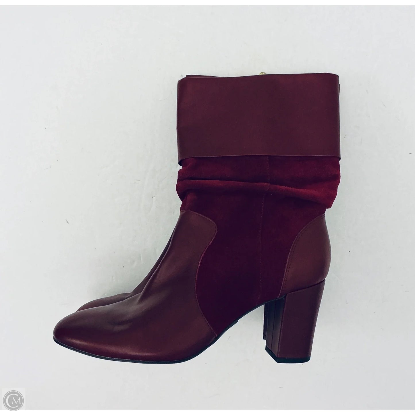 Boots Ankle Heels By Clothes Mentor In Red, Size: 11