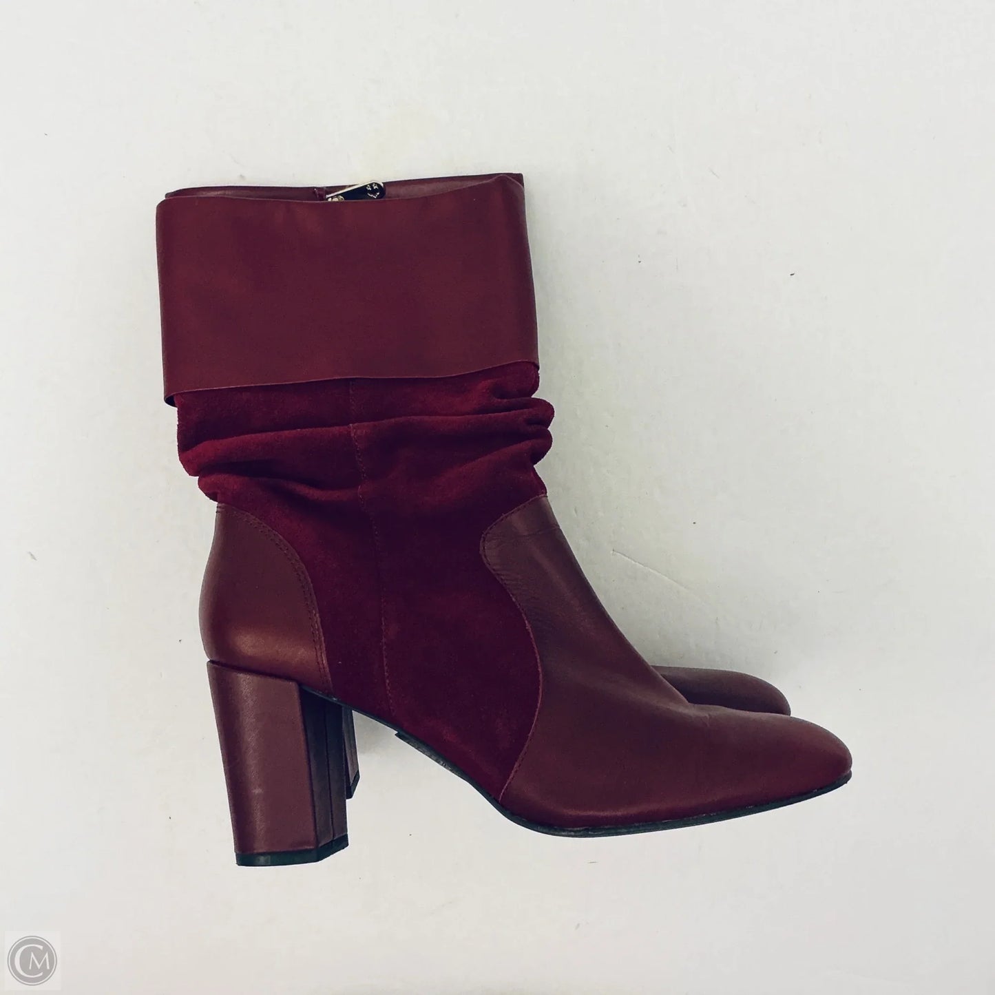 Boots Ankle Heels By Clothes Mentor In Red, Size: 11