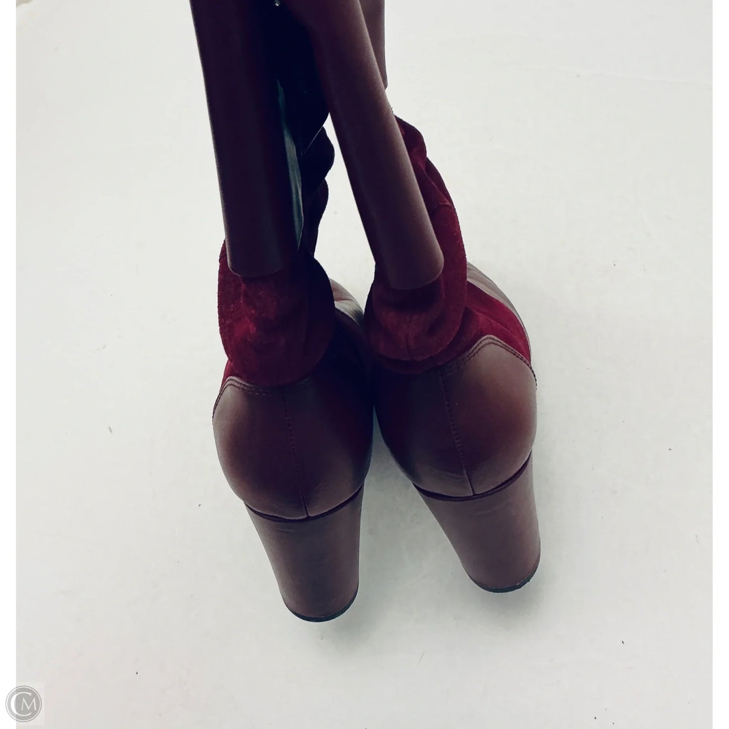 Boots Ankle Heels By Clothes Mentor In Red, Size: 11