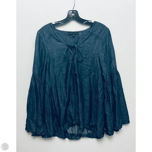 Top Long Sleeve By Sanctuary In Blue Denim, Size: S