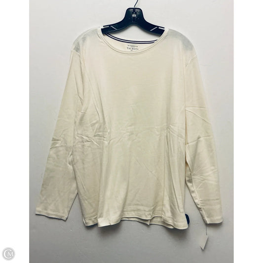 Top Long Sleeve Basic By Talbots In Cream, Size: 3x