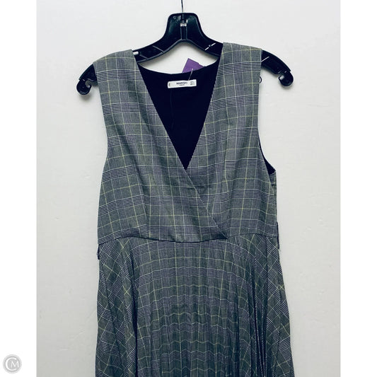 Dress Casual Midi By Mango In Plaid Pattern, Size: L