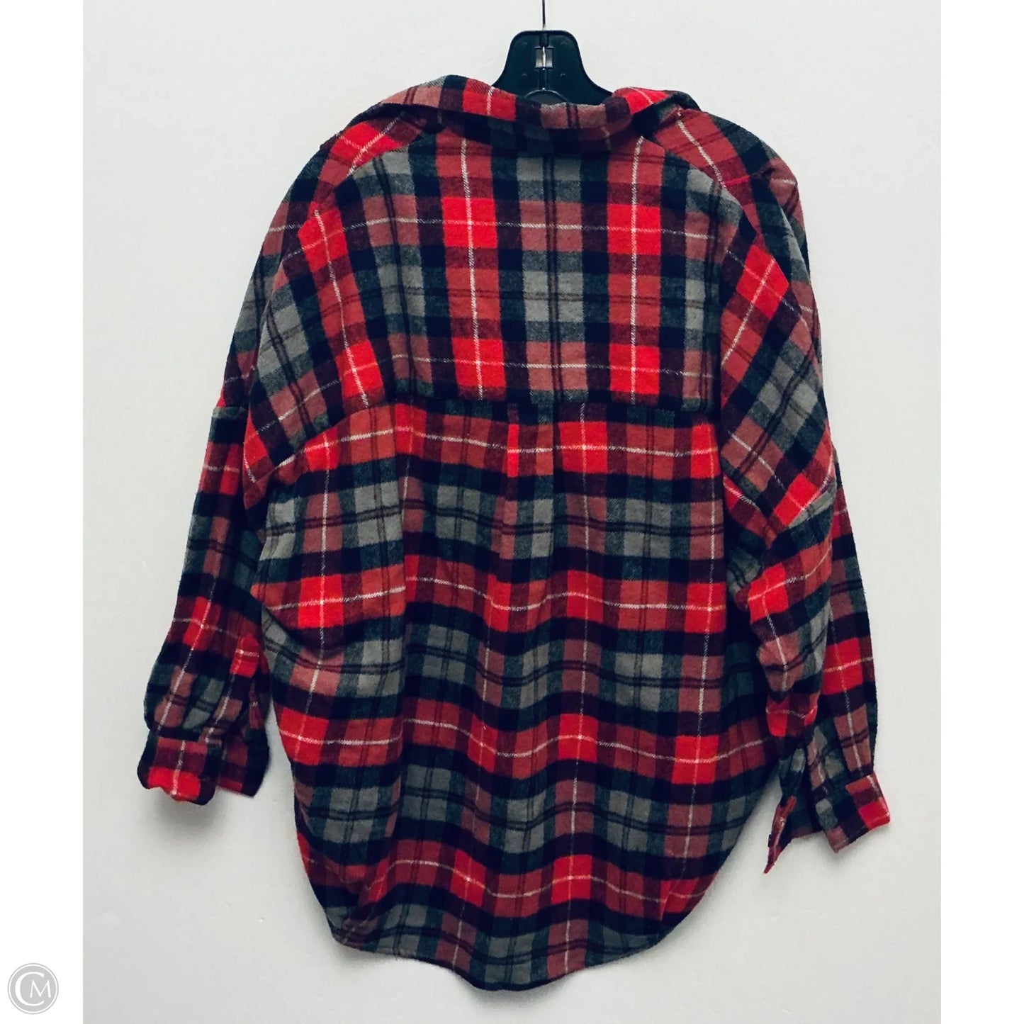 Top Long Sleeve By French Connection In Plaid Pattern, Size: M