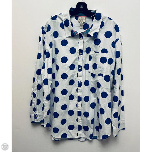 Top Long Sleeve By St Johns Bay In White, Size: Xxl