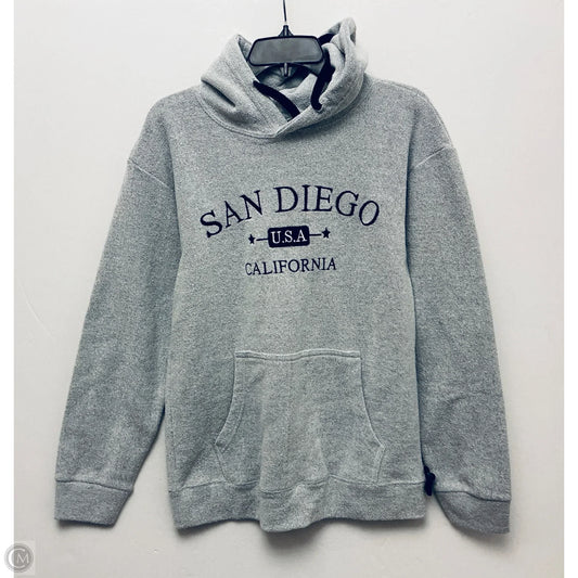 Sweatshirt Hoodie By Clothes Mentor In Grey, Size: M