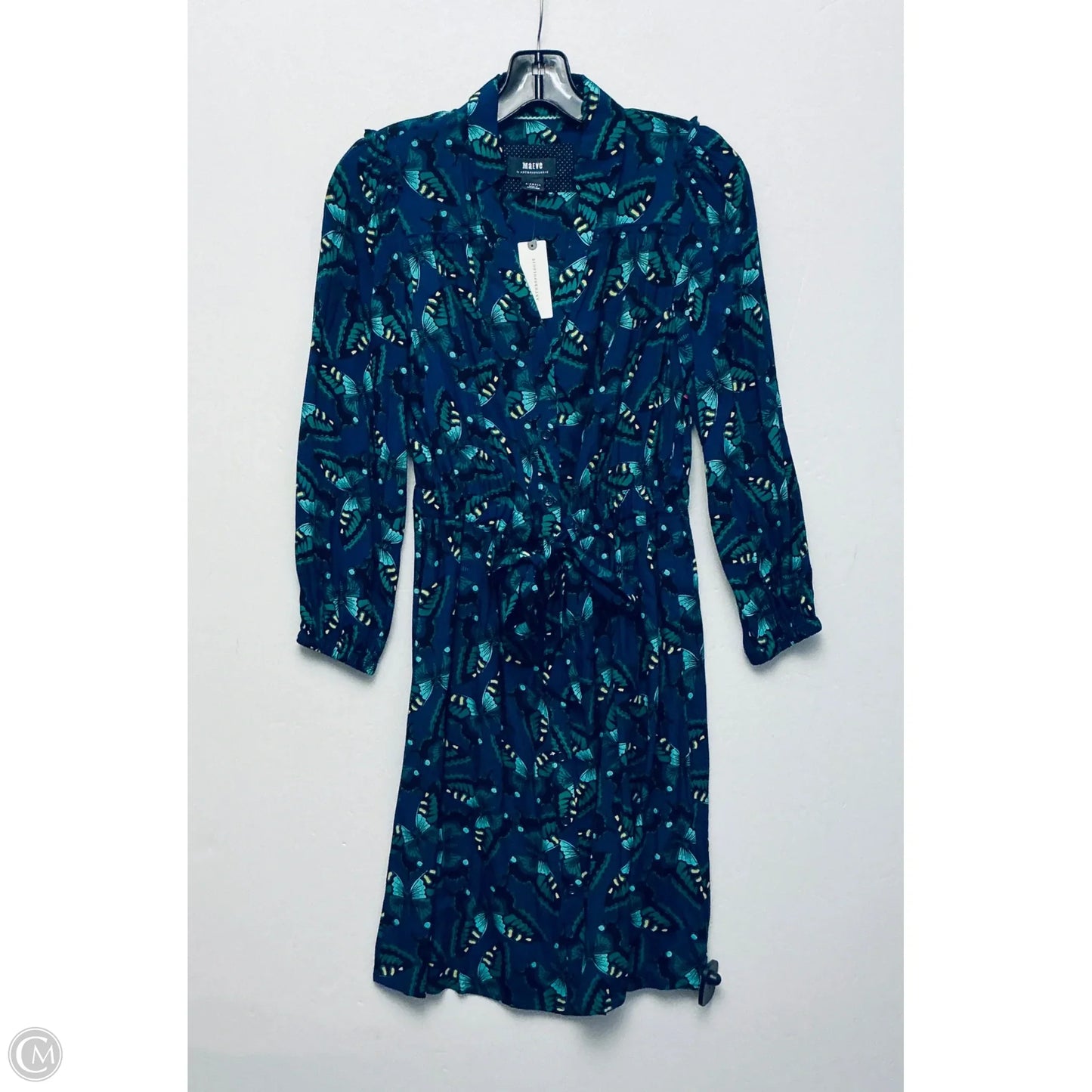 Dress Casual Short By Anthropologie In Blue & Green, Size: Xs