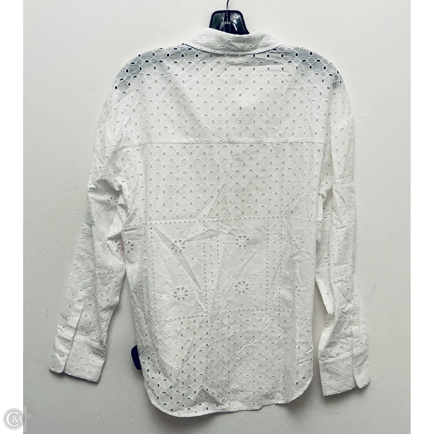Top Long Sleeve By Express In White, Size: S