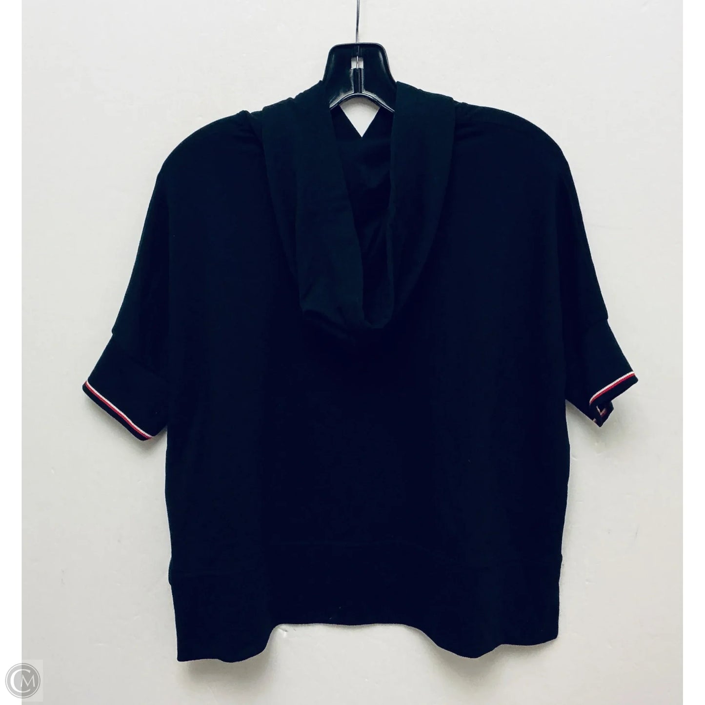 Athletic Top Short Sleeve By Tommy Hilfiger In Black, Size: Xs