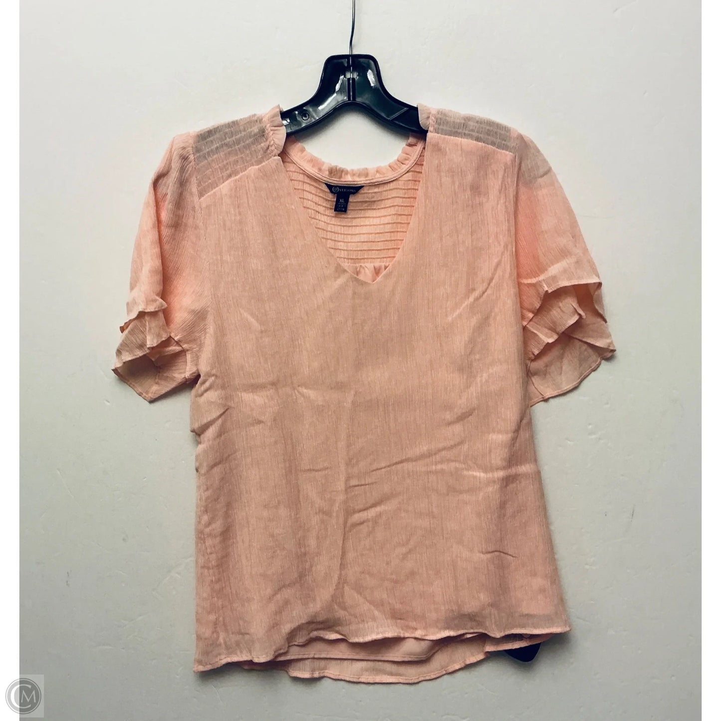 Top Short Sleeve By Versona In Pink, Size: Xl