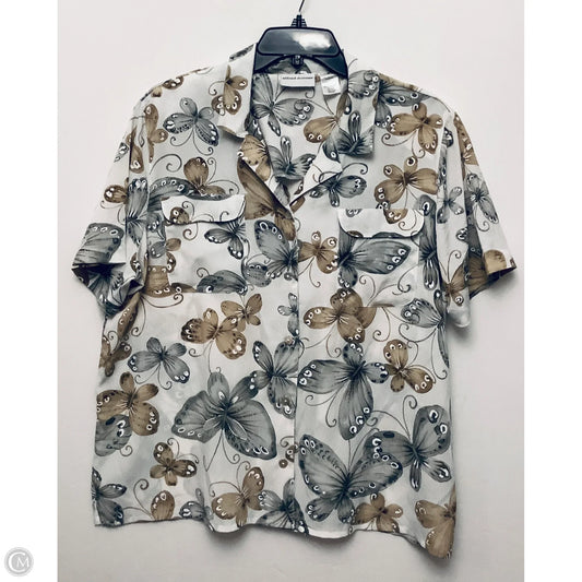 Top Short Sleeve By Alfred Dunner In White, Size: Xl
