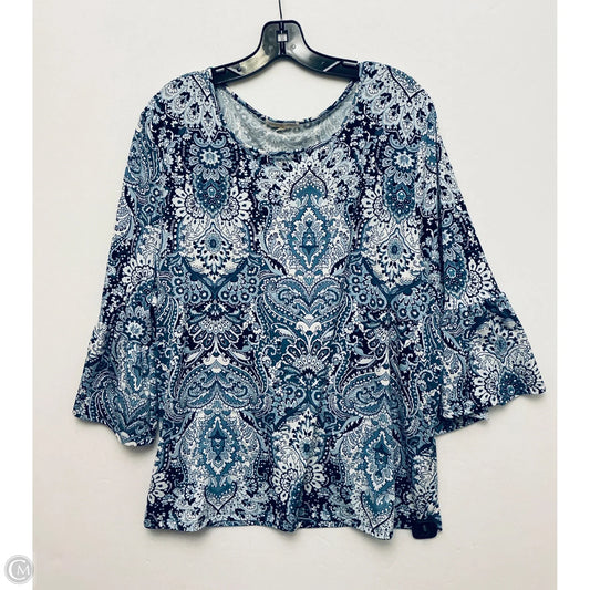 Top Long Sleeve By Joie In Blue, Size: 2x