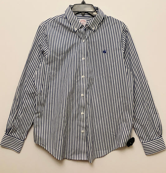 Top Long Sleeve By Brooks Brothers In Striped Pattern, Size: L