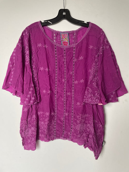 Purple Top Short Sleeve Johnny Was, Size Xxl