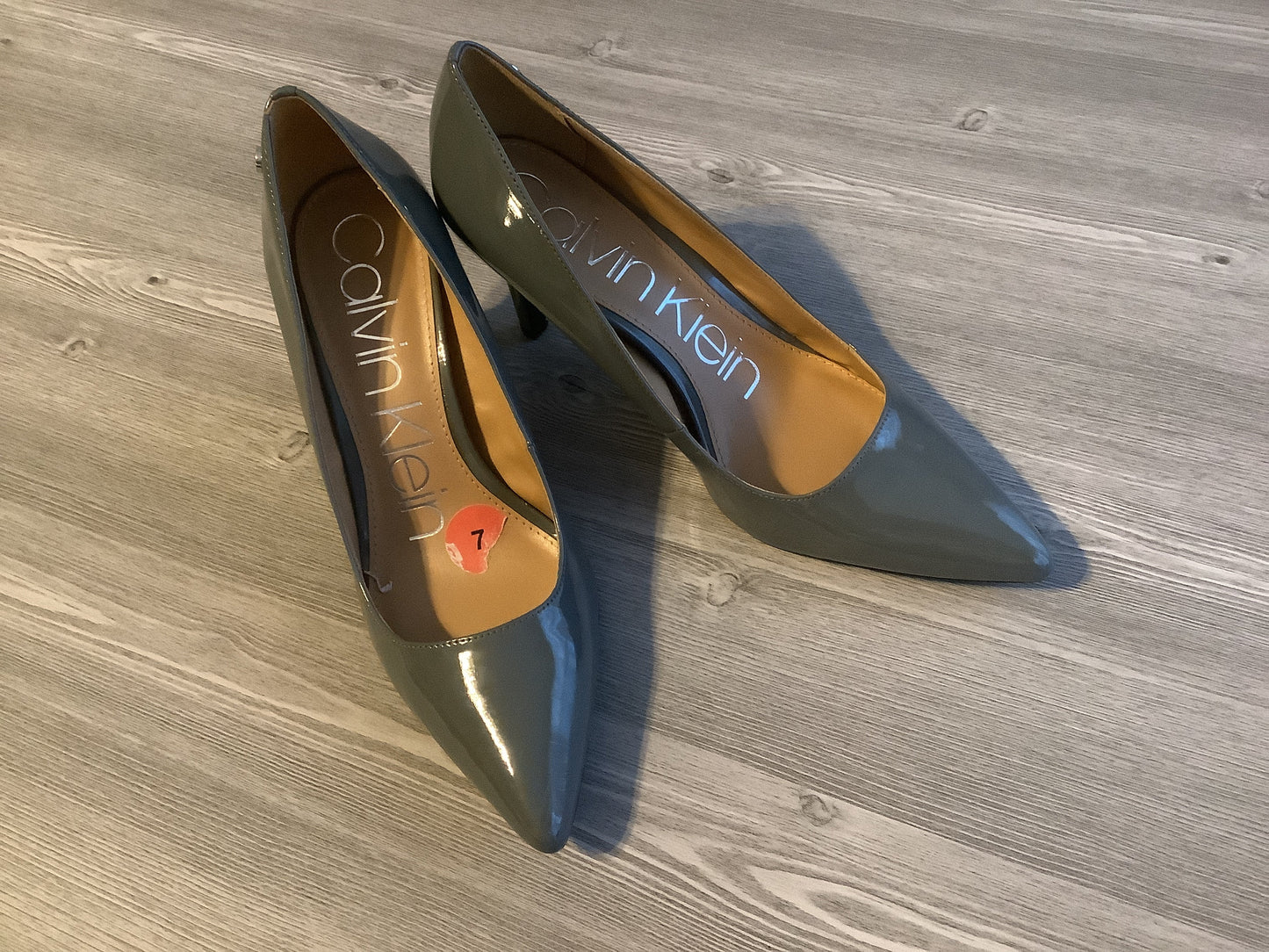 Grey Shoes Heels Stiletto Calvin Klein, Size 7