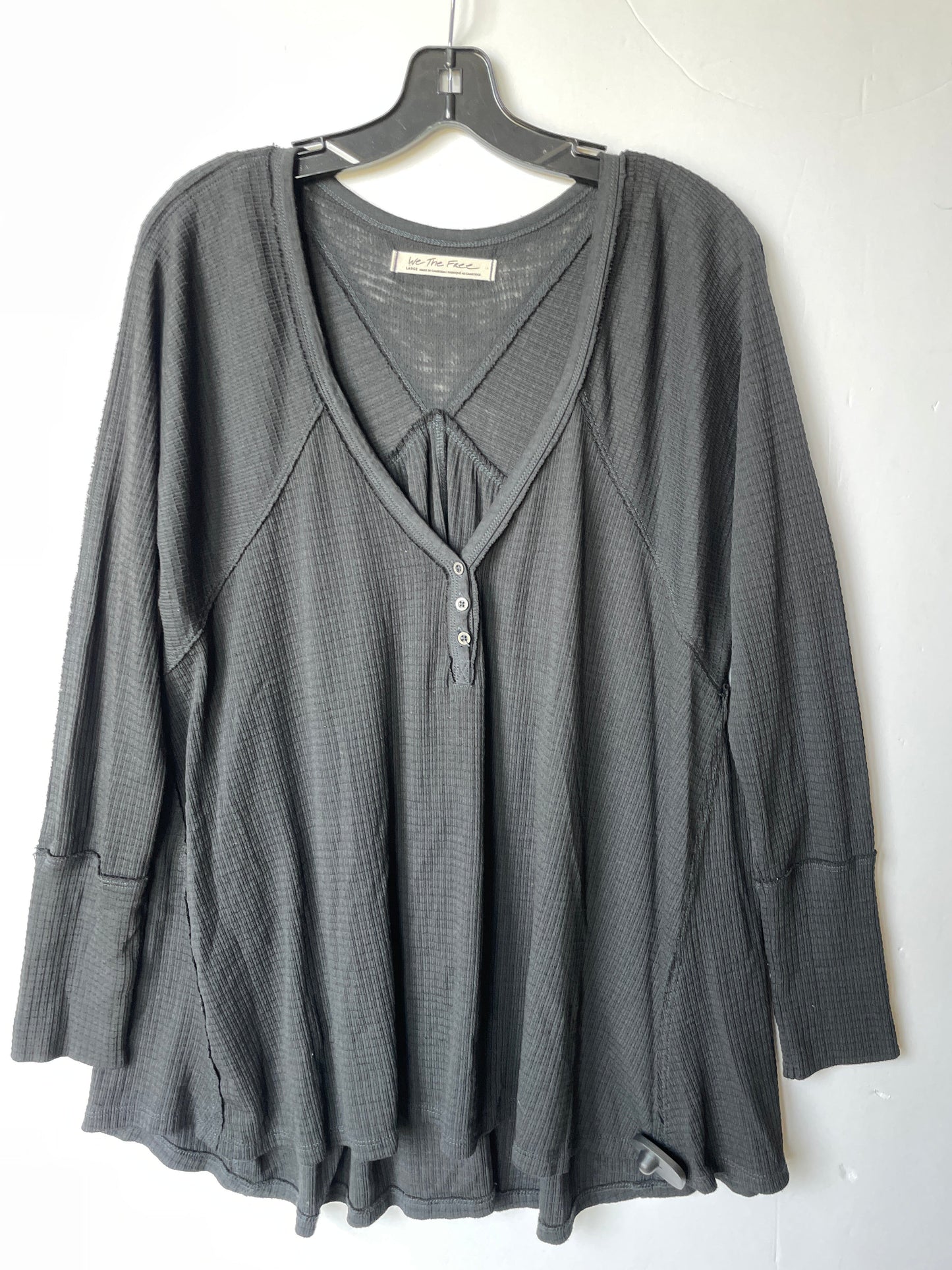 Black Top Long Sleeve We The Free, Size L