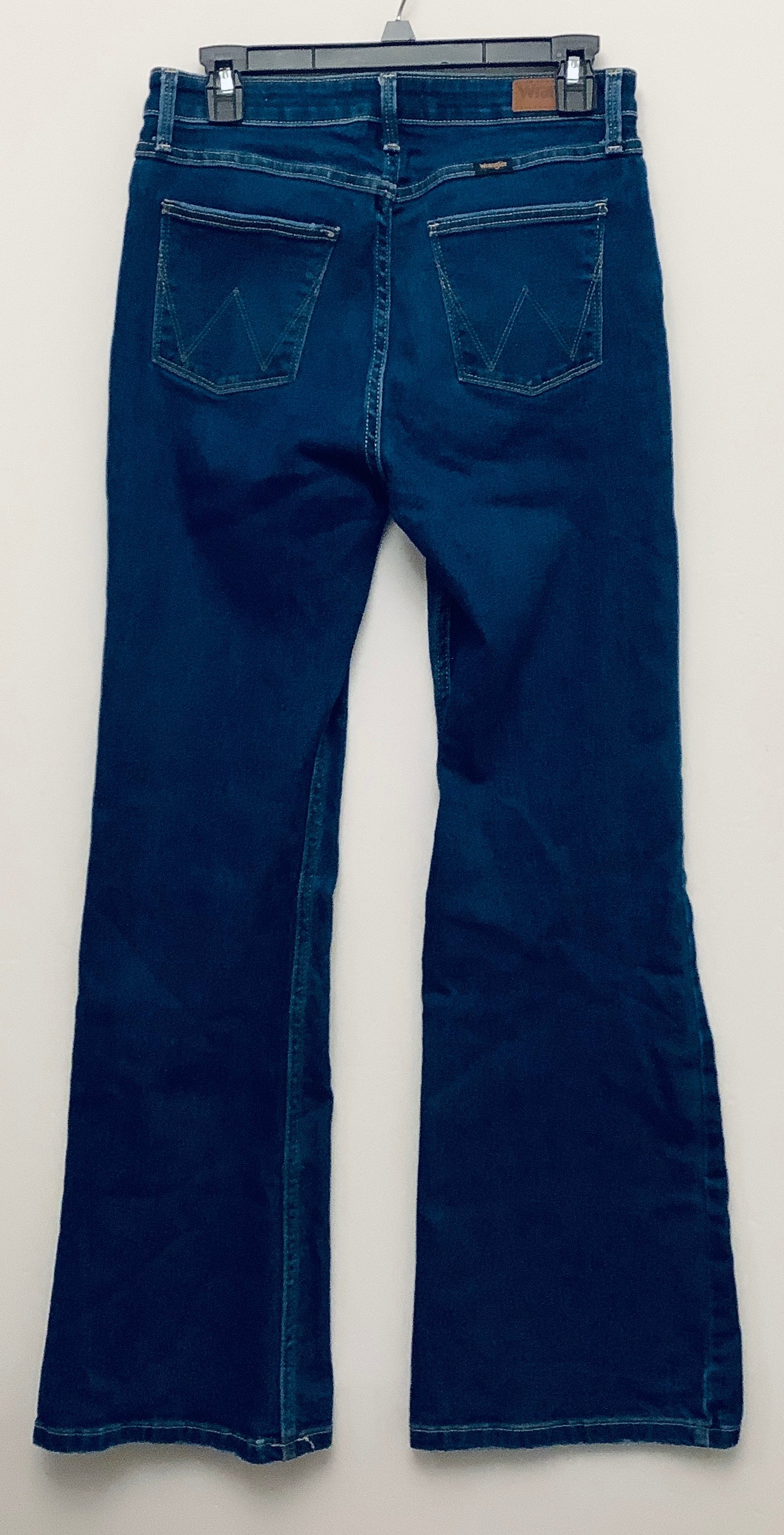 Jeans Flared By Wrangler In Blue Denim, Size: 8