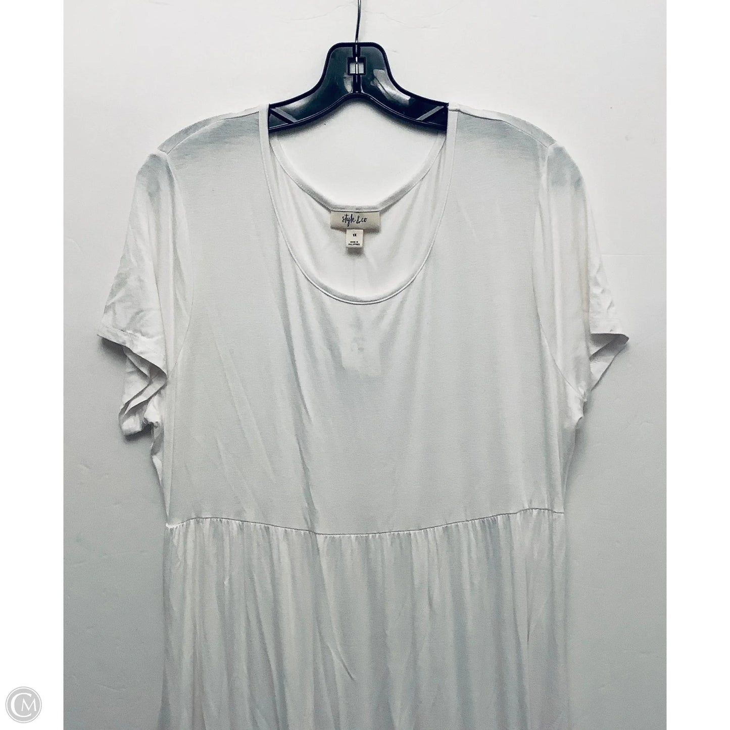 Dress Casual Maxi By Style And Company In White, Size: 1x