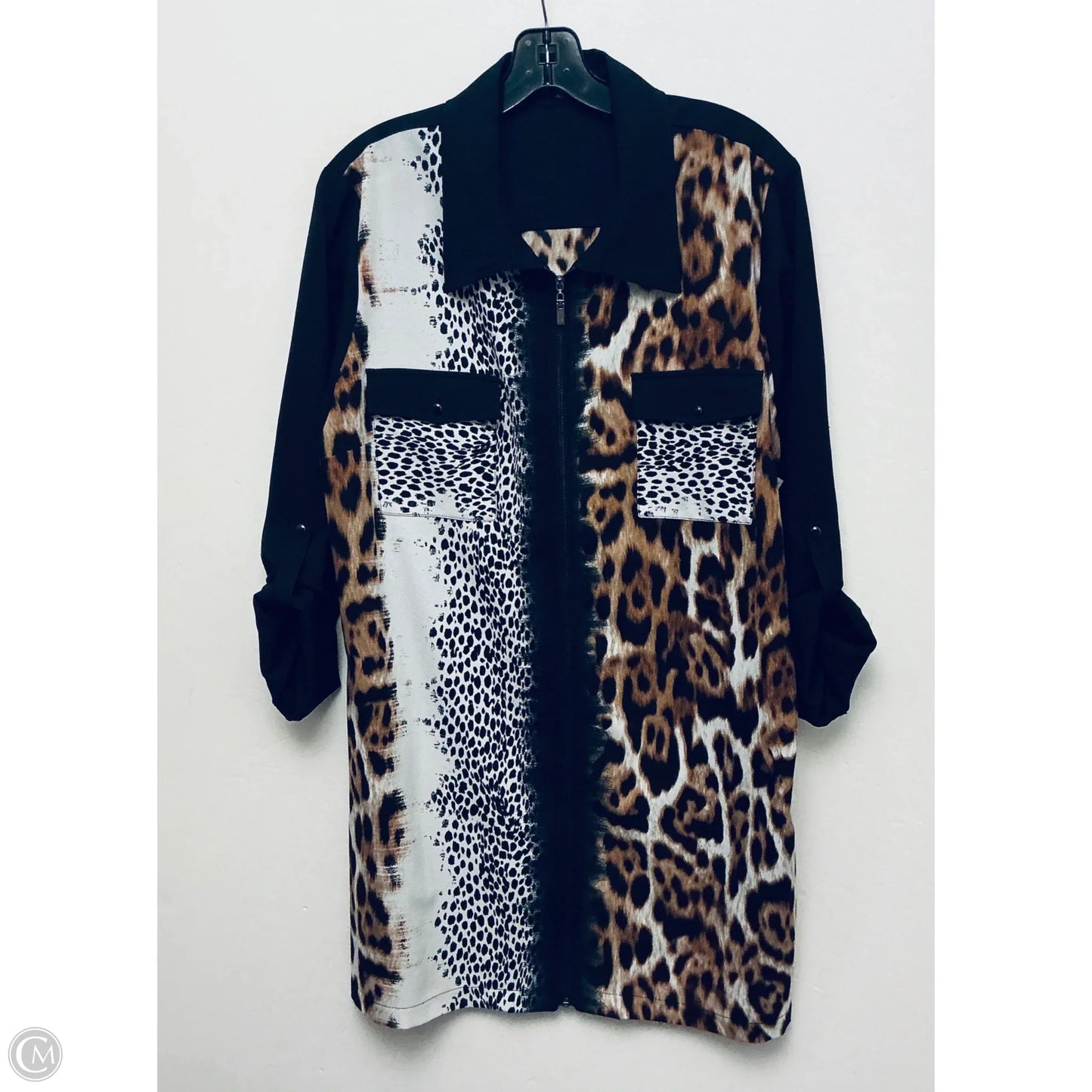 Top Long Sleeve By Alberto Makali In Animal Print, Size: Xl