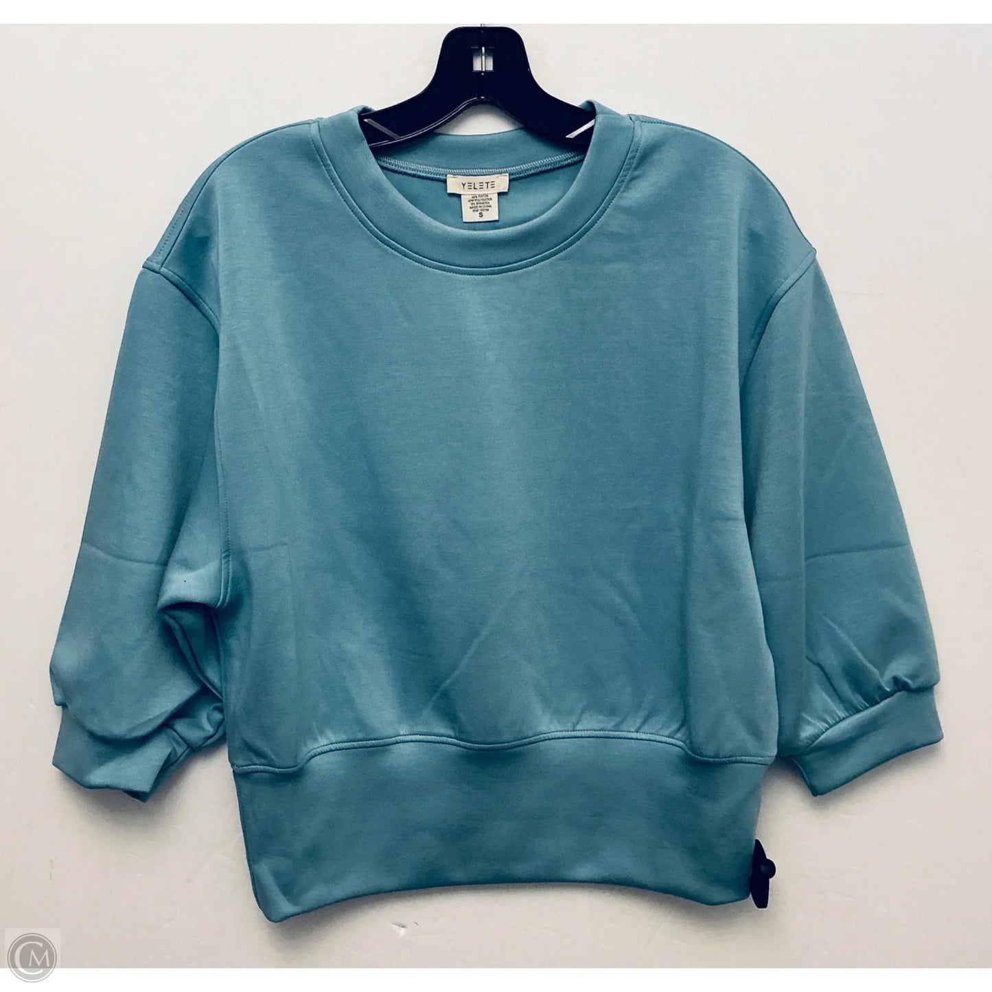Sweatshirt Collar By Yelete In Teal, Size: S