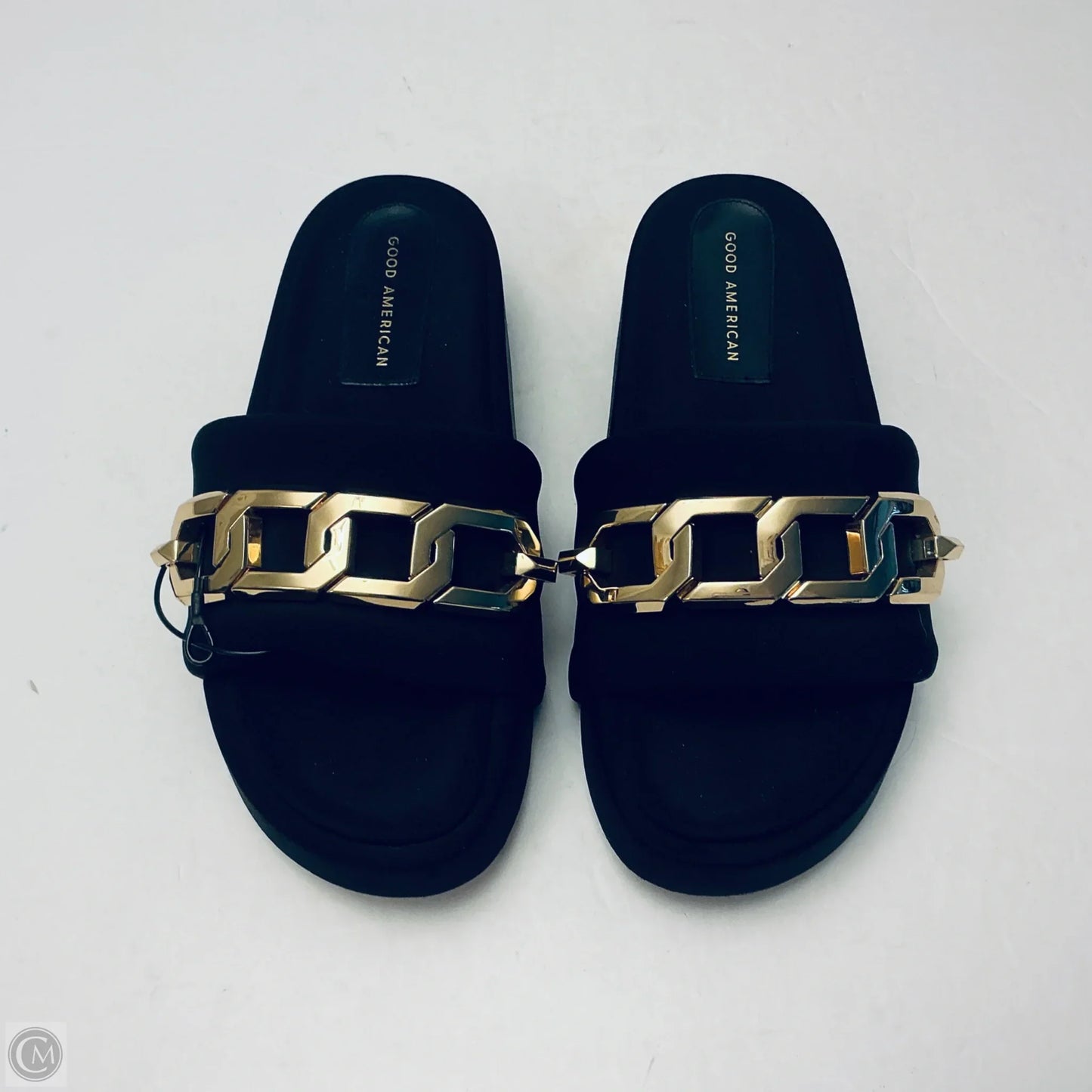 Sandals Heels Wedge By Good American In Black, Size: 8.5