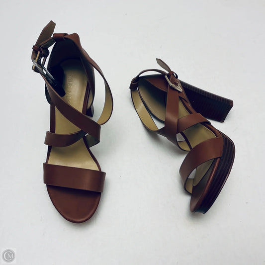 Shoes Heels Block By Nine West In Brown, Size: 6