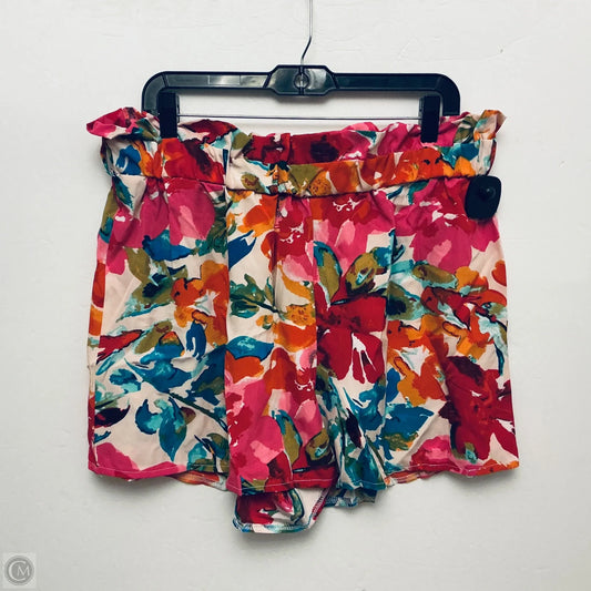 Shorts By Shein In Floral Print, Size: 2x