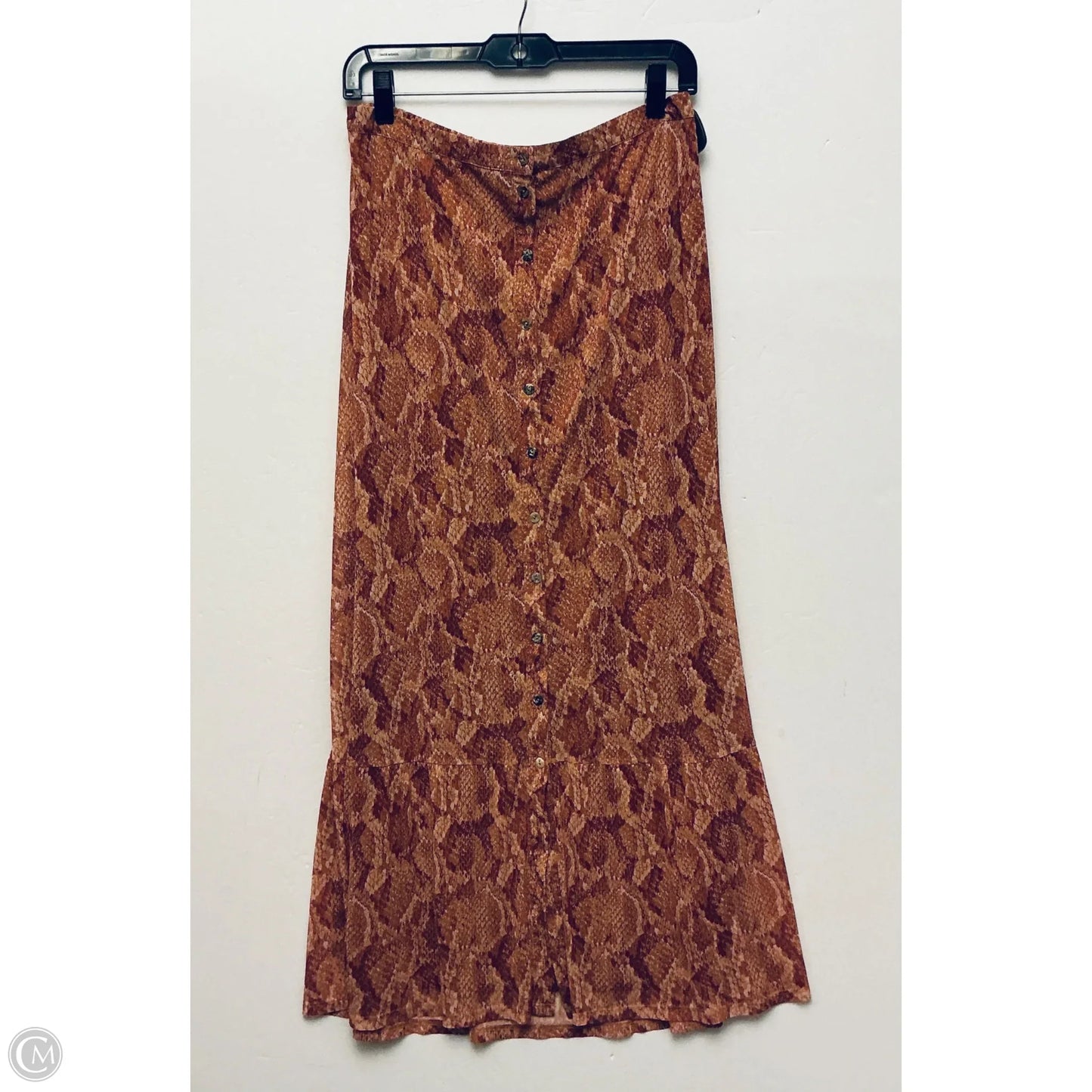 Skirt Maxi By Daniel Rainn In Snakeskin Print, Size: L