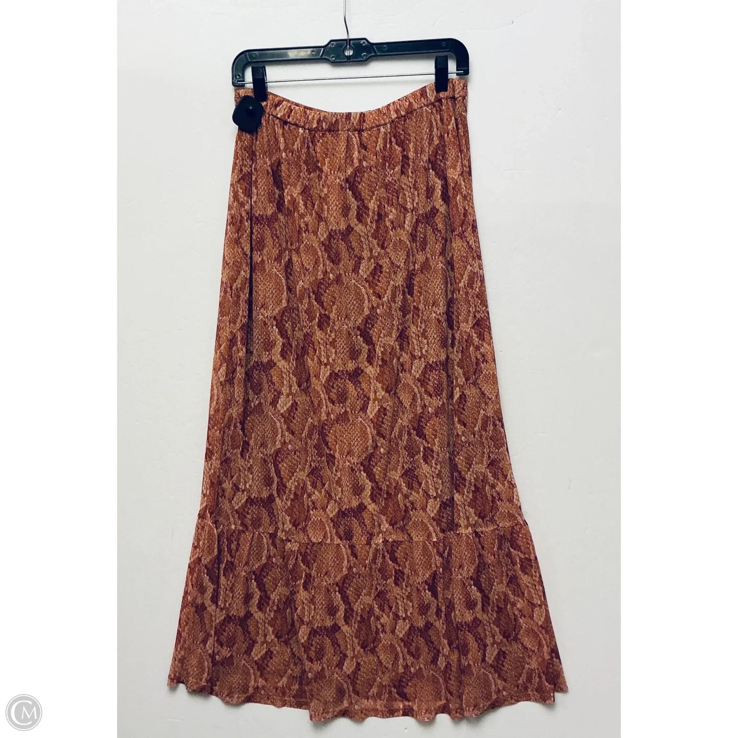 Skirt Maxi By Daniel Rainn In Snakeskin Print, Size: L