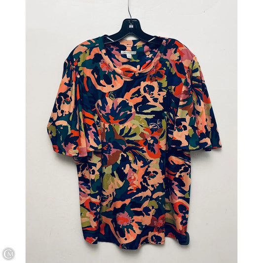 Top Short Sleeve By Cato In Multi-colored, Size: 18
