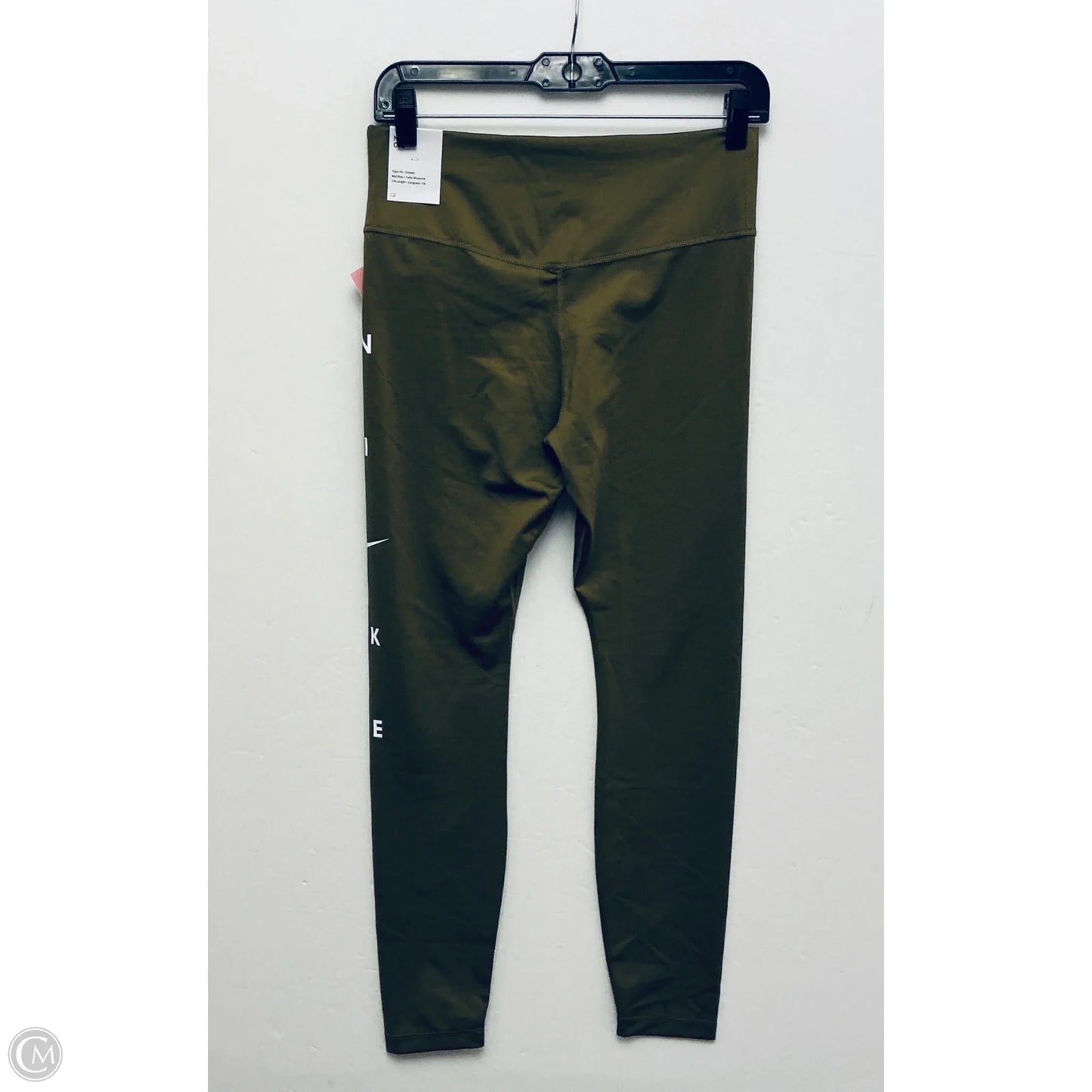 Athletic Leggings By Nike In Green, Size: M