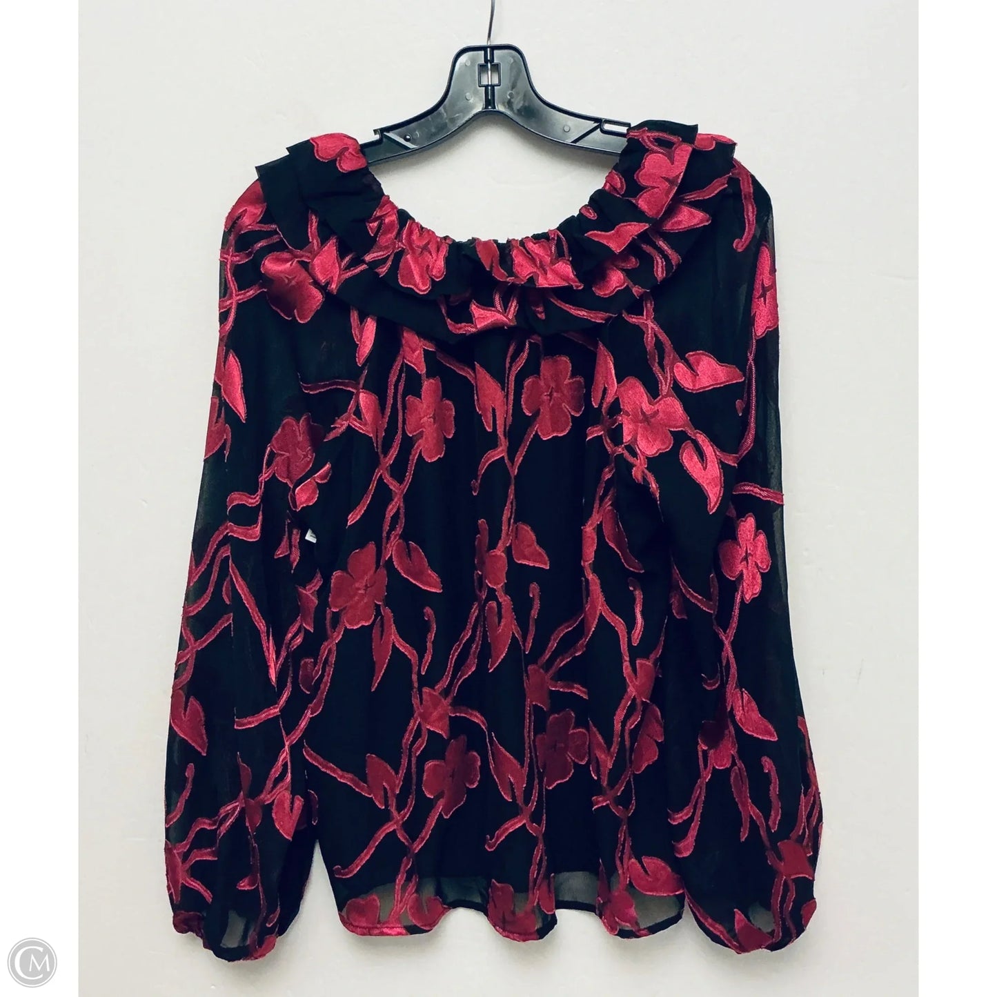 Top Long Sleeve By Current Air In Floral Print, Size: S