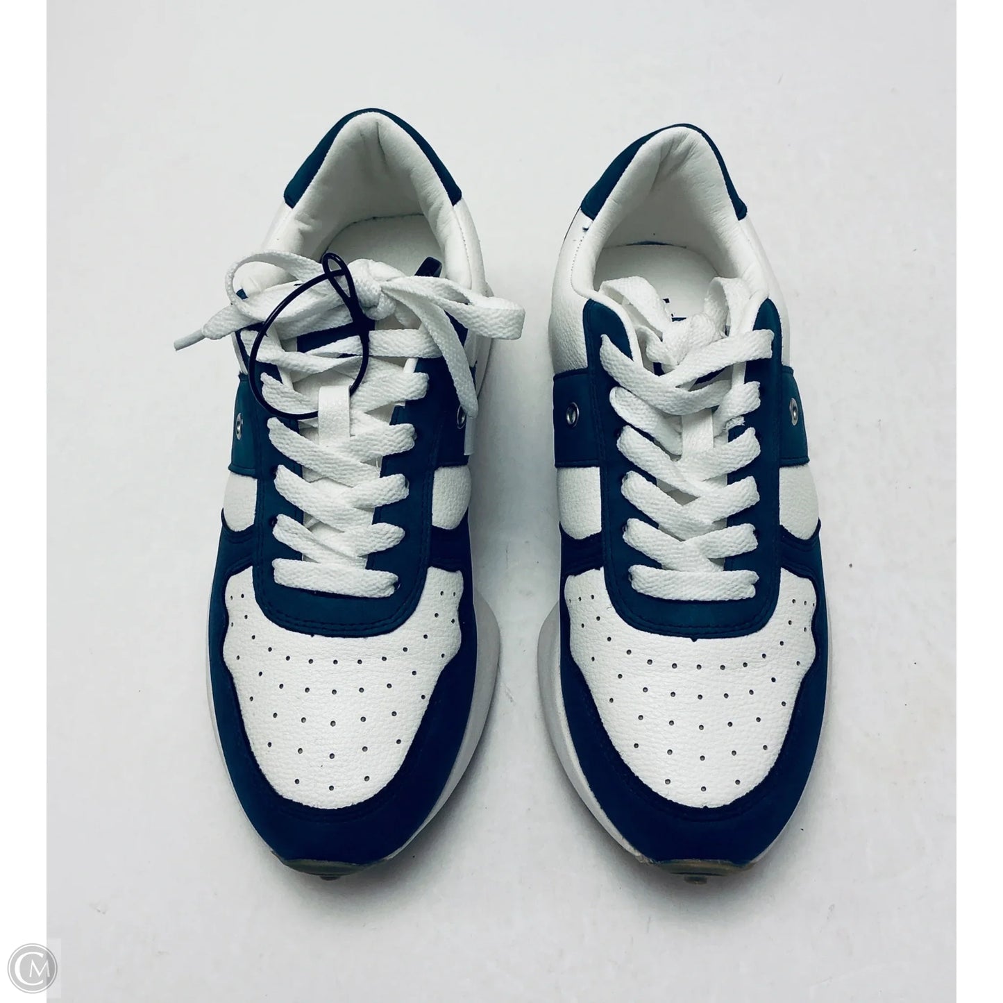 Shoes Sneakers By Diba In Blue & White, Size: 7.5