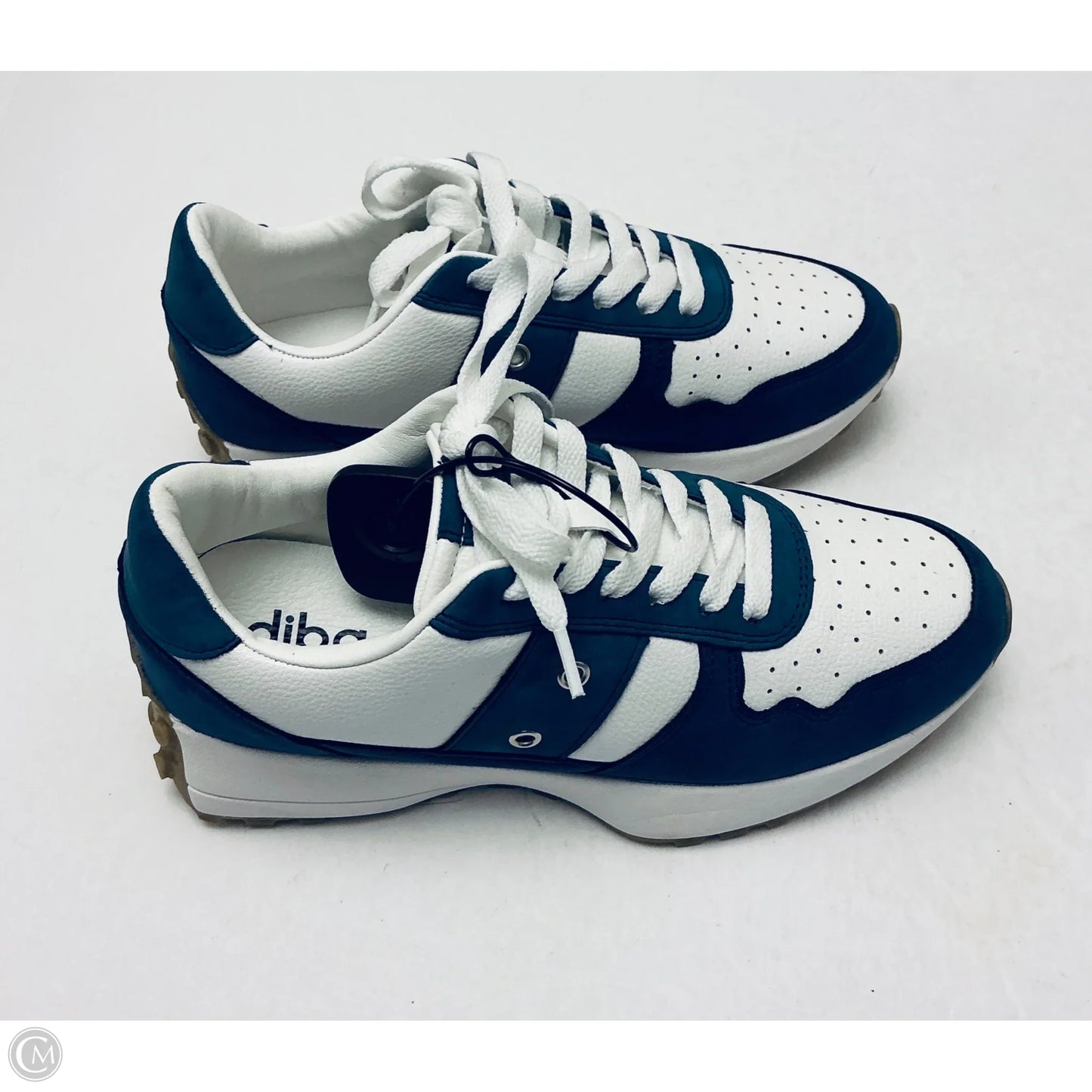 Shoes Sneakers By Diba In Blue & White, Size: 7.5