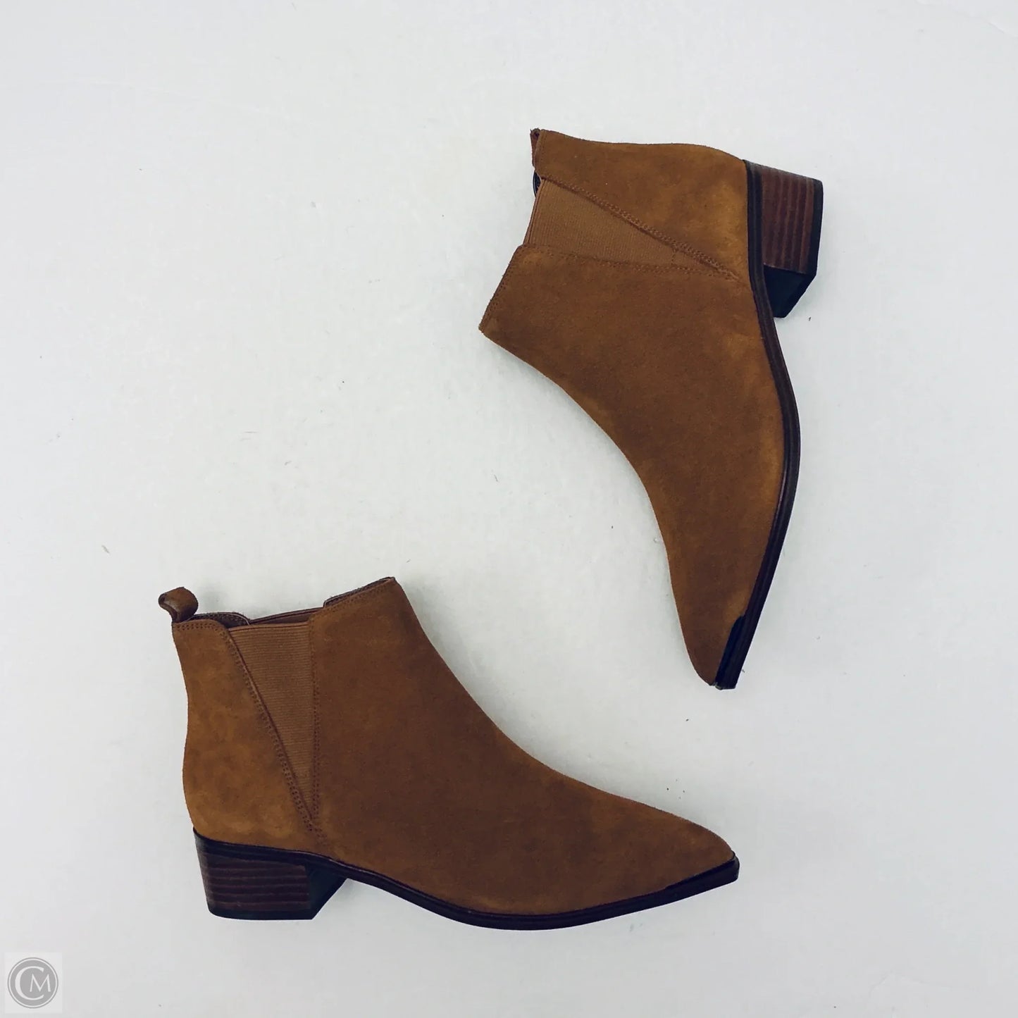 Boots Ankle Heels By Marc Fisher In Brown, Size: 8.5