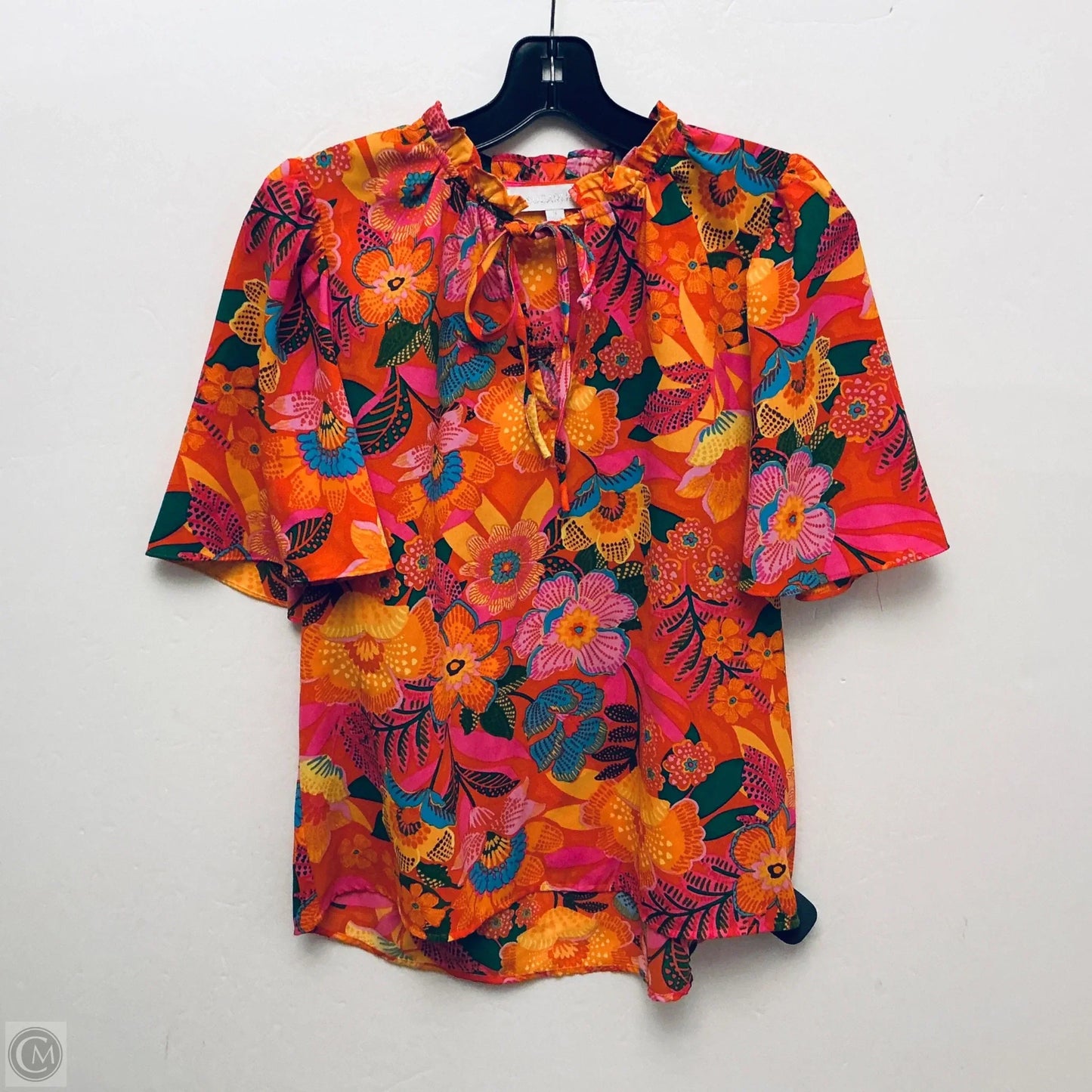 Top Short Sleeve By Sugar Lips In Floral Print, Size: S